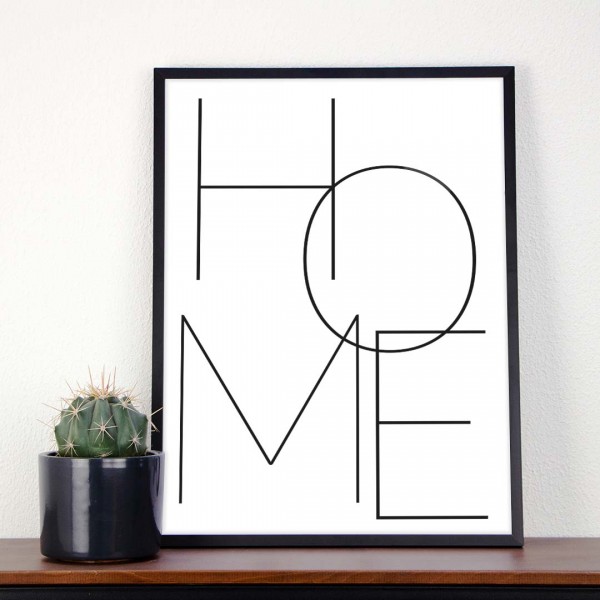 Poster home typographie