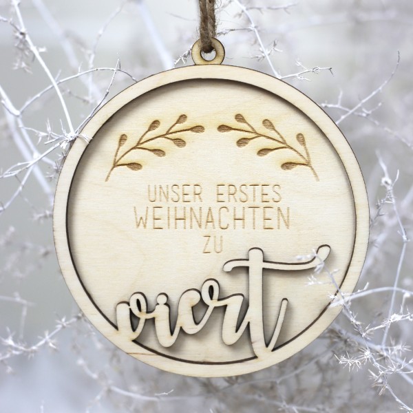 3D-Anhänger "Unser erstes Weihnachten"