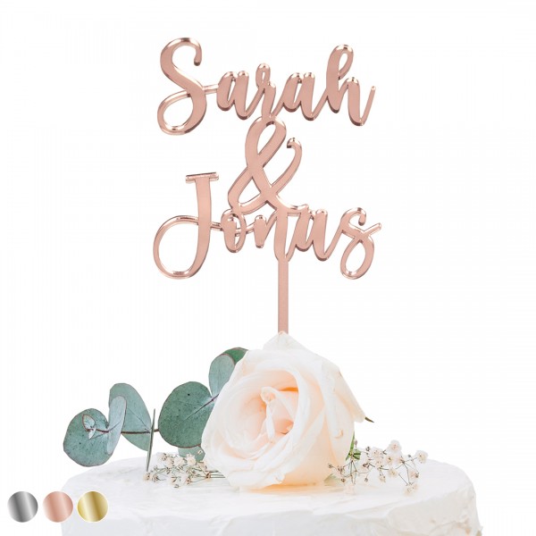 Cake Topper Acryl Spiegel | Hochzeit | Wunschnamen