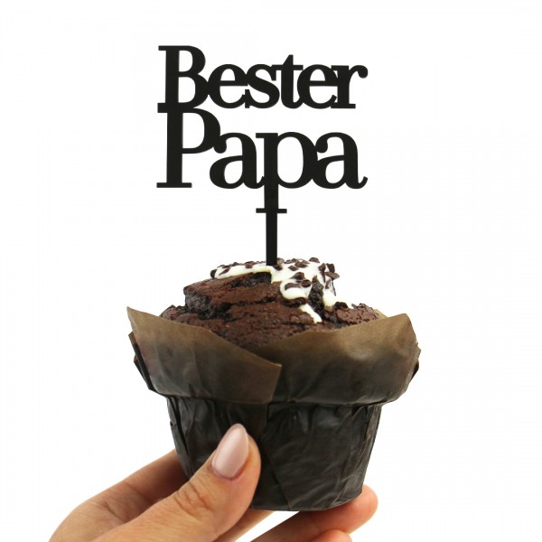 Cake Topper "Bester Papa" auf Muffin