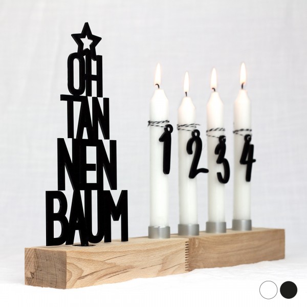 Adventskranz Holz | Oh Tannenbaum | Kerzenständer