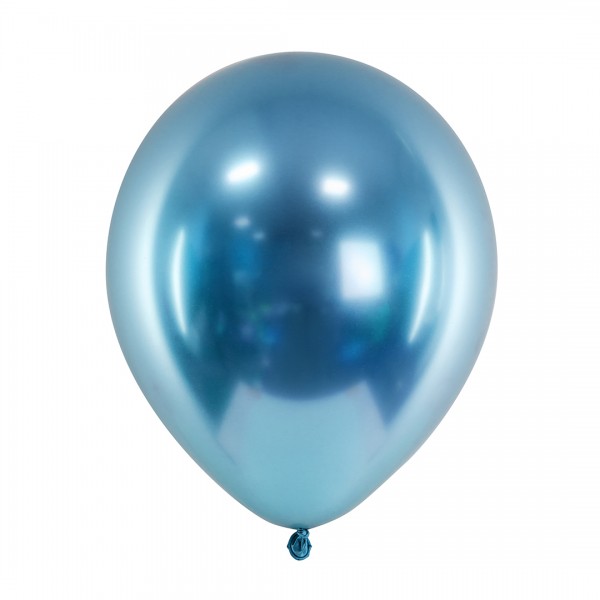 Ballons - Party Deko – Blau Glänzend 30 cm 50 Stk. - Detail
