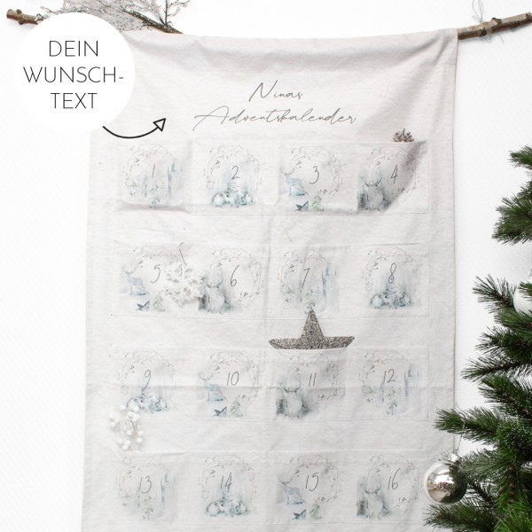 Adventskalender | Hirsch | Eisige Weihnacht | Wunschtext