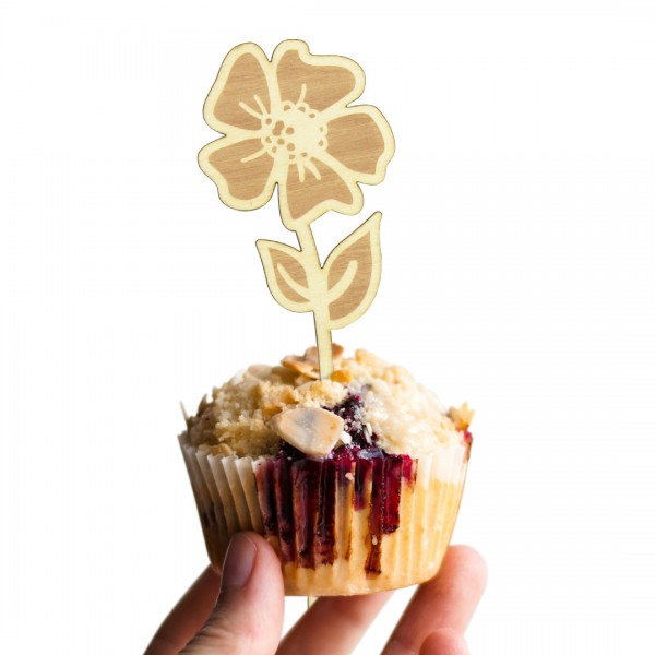 Cake Topper Anemone auf einem Muffin