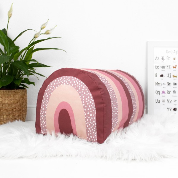 Sitzkissen lang in rosa als Regenbogen
