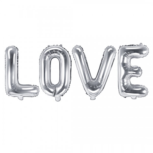 Folienballon | Party Deko | Love | silber