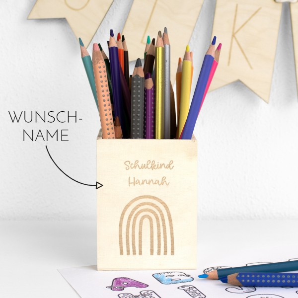 Stiftebecher mit Wunschnamen perfekt zur Einschulung