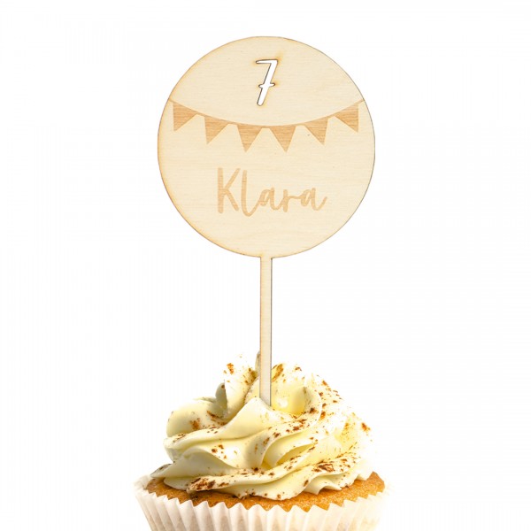 Cake Topper - Wimpelkette - Wunschname