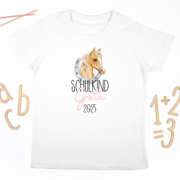 Schulkindshirt | Pferdeliebe | Wunschname & Wunschjahr