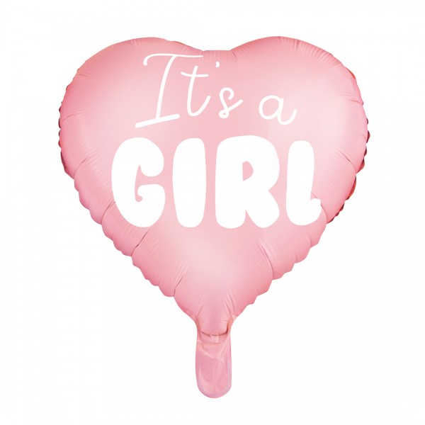 Folienballon it´s a girl in Rosa für die Babyparty