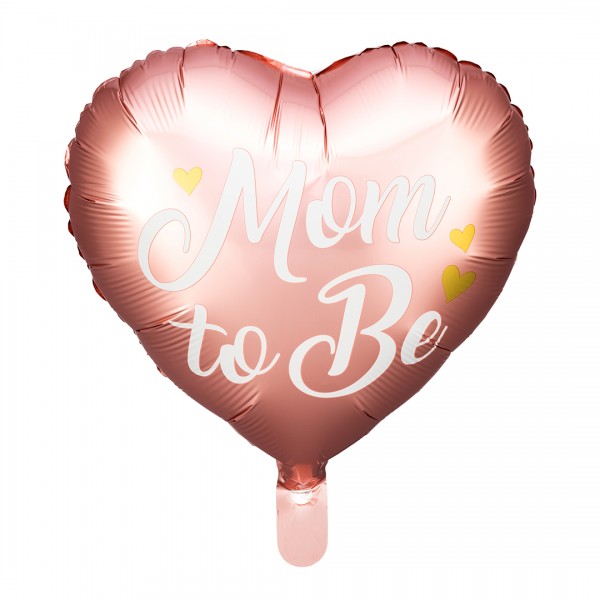 Folienballon Mom to be in rosa für die babyparty