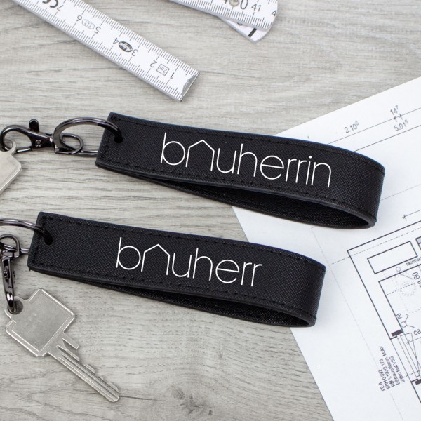 Schlüsselanhänger | Bauherr / Bauherrin | Design 1 - Schlaufe | Wunschfarbe