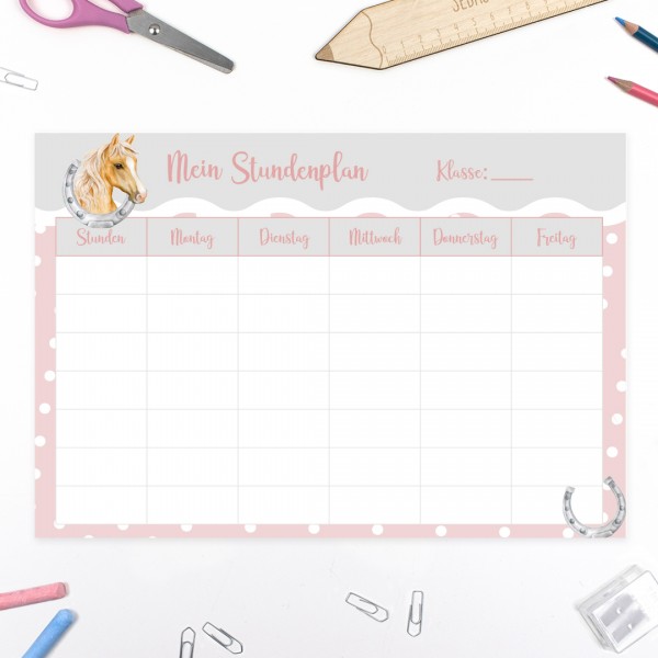 2er Set Stundenplan | Pferdeliebe