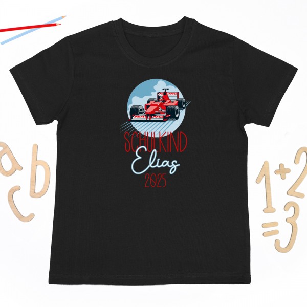 Schulkindshirt | Rennauto | Wunschname & Wunschjahr