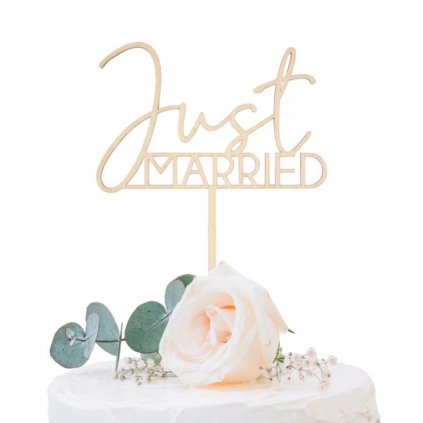 Cake Topper Holz | Hochzeit | Just married