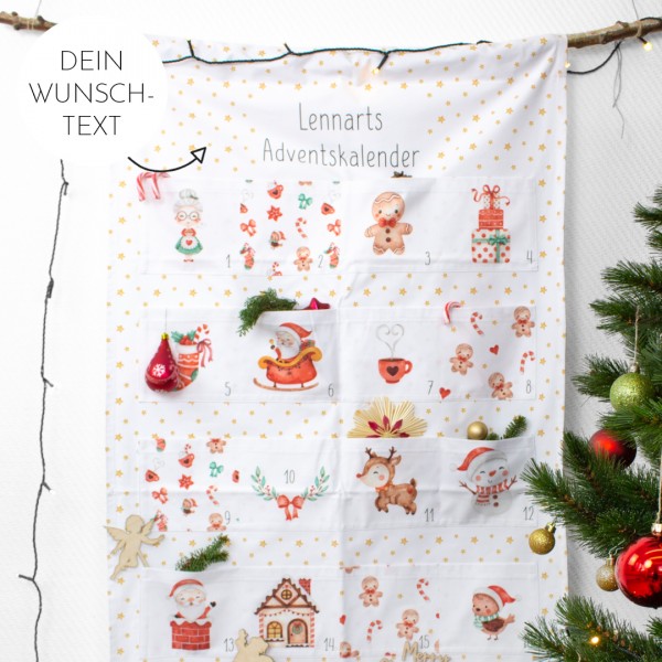 Adventskalender | Lebkuchen | Weihnachtsbäckerei | Wunschtext