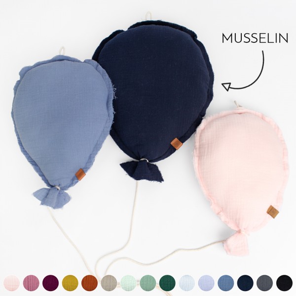 Musselin Luftballon | Wunschfarbe | Wanddeko | Kinderzimmer