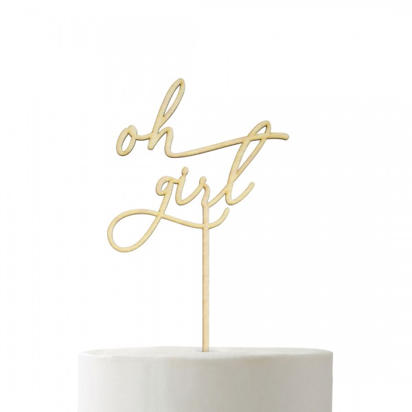 Cake Topper - Babyparty - oh girl
