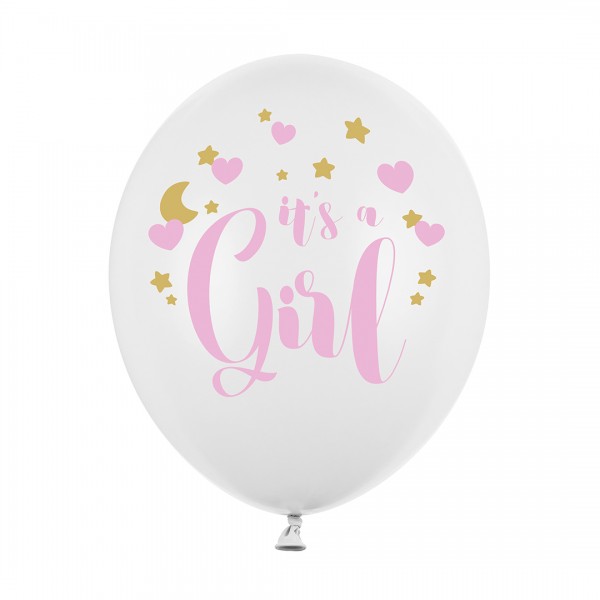 Luftballons | Party Deko | It´s a girl 30 cm 6 Stk.