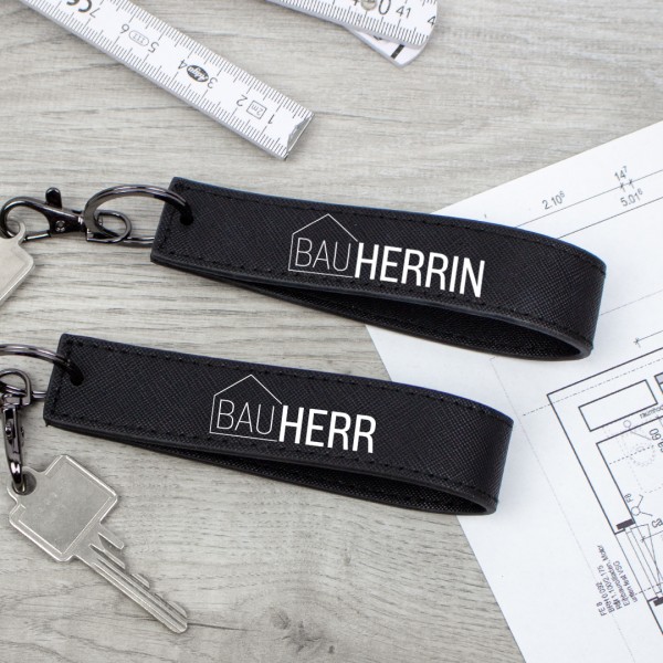 Schlüsselanhänger | Bauherr / Bauherrin | Design 2 - Schlaufe | Wunschfarbe