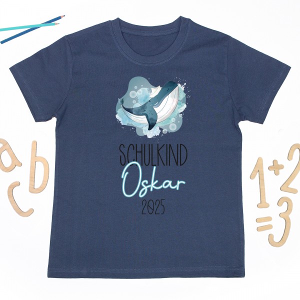 Schulkindshirt | Matrose Wal | Wunschname & Wunschjahr