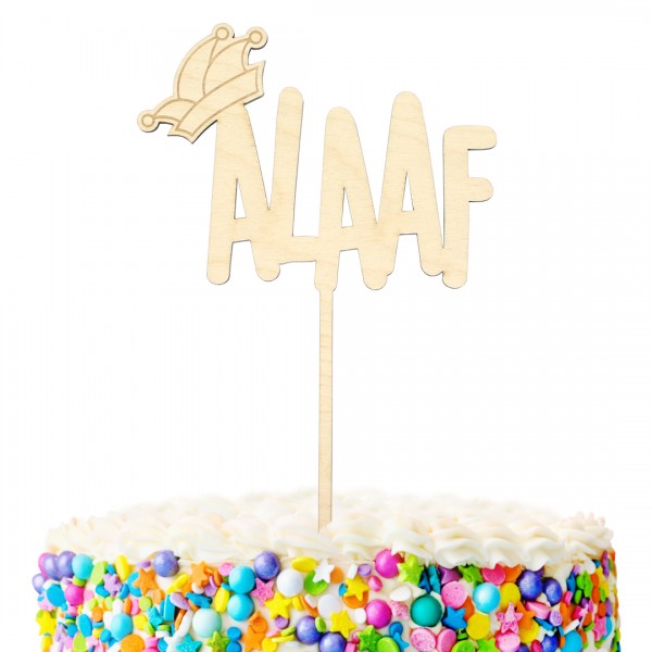Cake Topper Holz | Alaaf | Narrenkappe