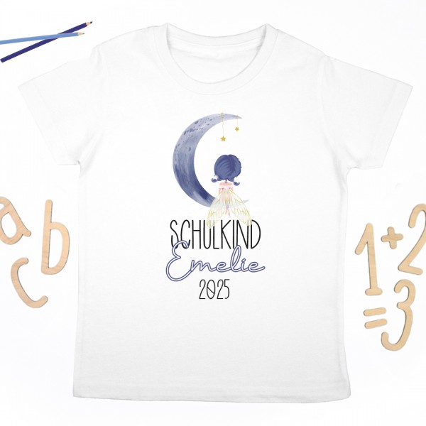 Schulkindshirt | Mondscheinfee | Wunschname & Wunschjahr