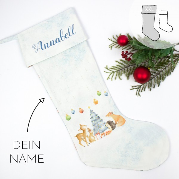 Nikolausstiefel XXL | Tiere | Lovely Christmas | Wunschname