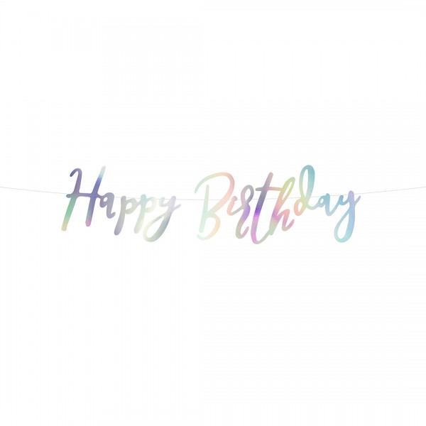 Banner | Party Deko | Happy Birthday Holographic