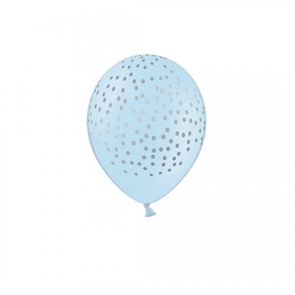 Ballons - Partydeko – Punkte Blau 30 cm 6 Stk. Detail