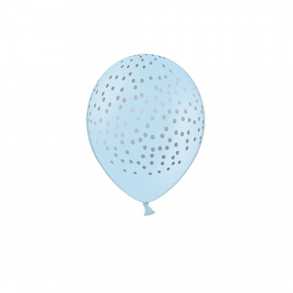 Ballons - Partydeko – Punkte Blau 30 cm 6 Stk. Detail
