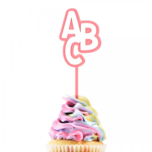 Cake Topper Acryl 3D | Einschulung | ABC | Wunschfarbe | matt