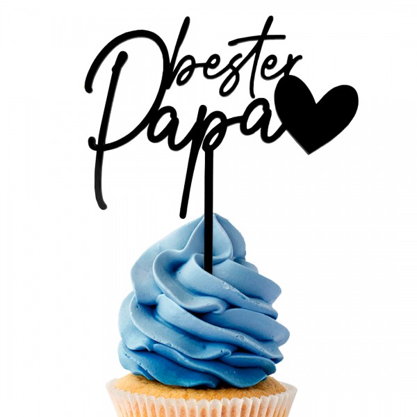 Cake Topper Acryl | Bester Papa | Herz