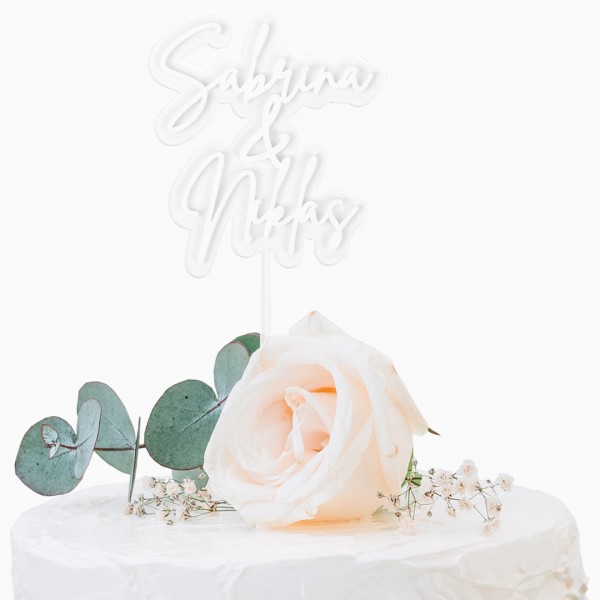Cake Topper Acryl 3D | Hochzeit | Wunschnamen