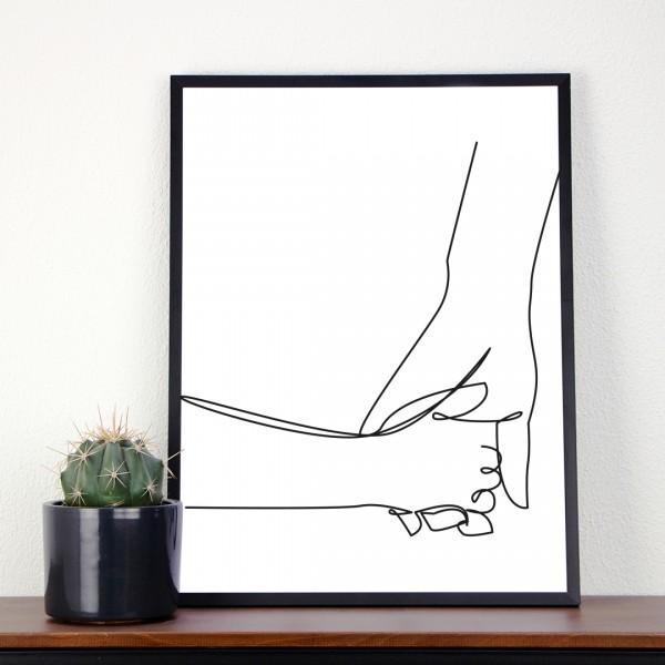Line Art | Poster | Nimm meine Hand