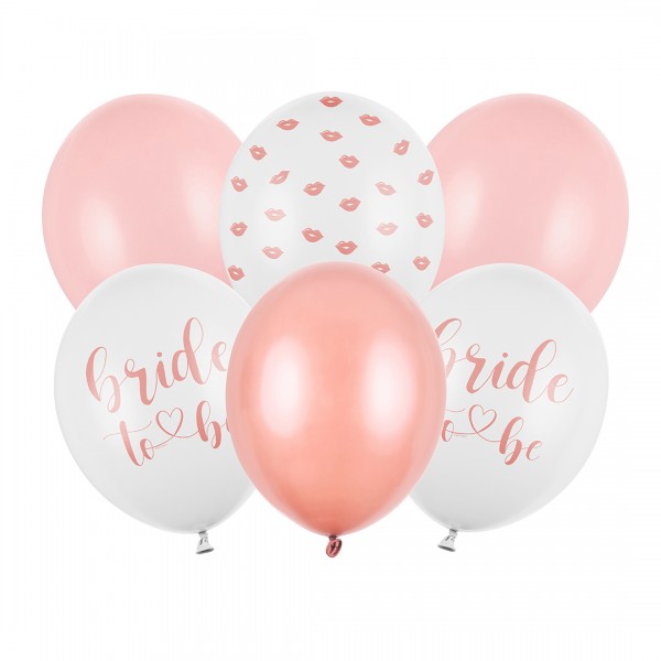 Luftballons | Party Deko | Bride to be | rosa 30 cm 6 Stk.