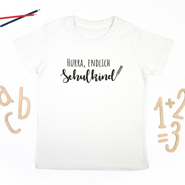 Schulkindshirt | Statement schwarz | Endlich Schulkind | Stift
